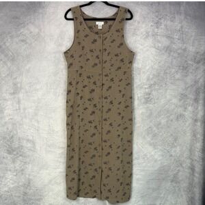 VTG 90s Christopher Banks Floral Button Jumper Dress Womens Sz M Phoebe Buffay